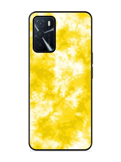 Golden Tie-Dye Twirl Glossy Soft Edge Case for Oppo A16 Chachhi