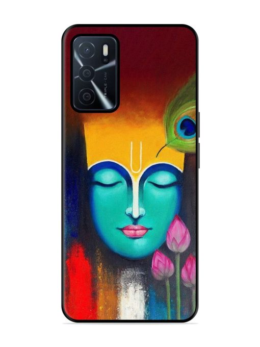 Divine Tranquility: The Face Of Krishna Glossy Soft Edge Case for Oppo A16 Chachhi