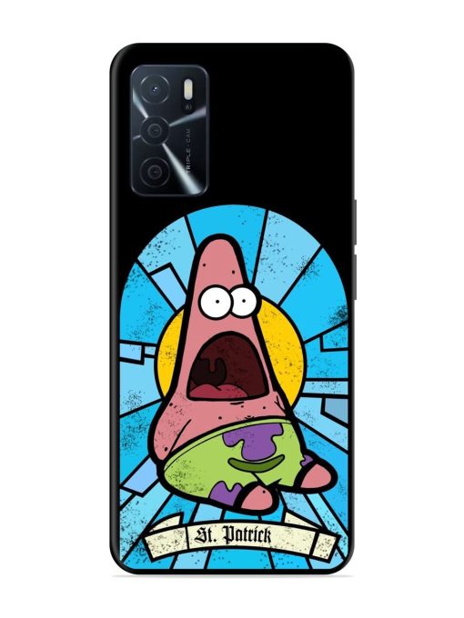 St. Patrick'S Day Stained Glass Patrick Star Glossy Soft Edge Case for Oppo A16 Chachhi