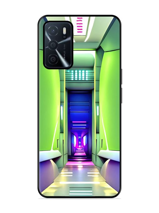 Neon Corridor Glossy Soft Edge Case for Oppo A16 Chachhi