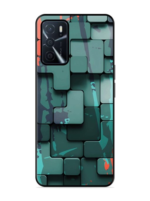 Abstract Geometric Mosaic Glossy Soft Edge Case for Oppo A16 Chachhi