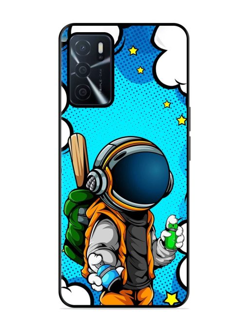 Space Graffiti Artist Glossy Soft Edge Case for Oppo A16 Chachhi