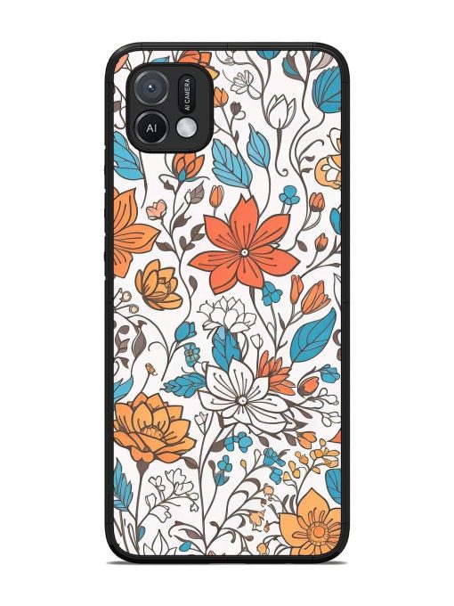 Floral Symphony Glossy Soft Edge Case for Oppo A16K