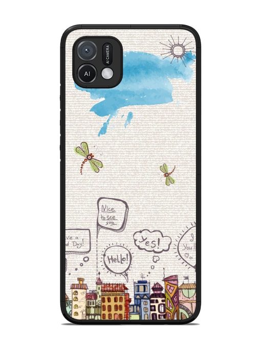 Doodle City Glossy Soft Edge Case for Oppo A16K