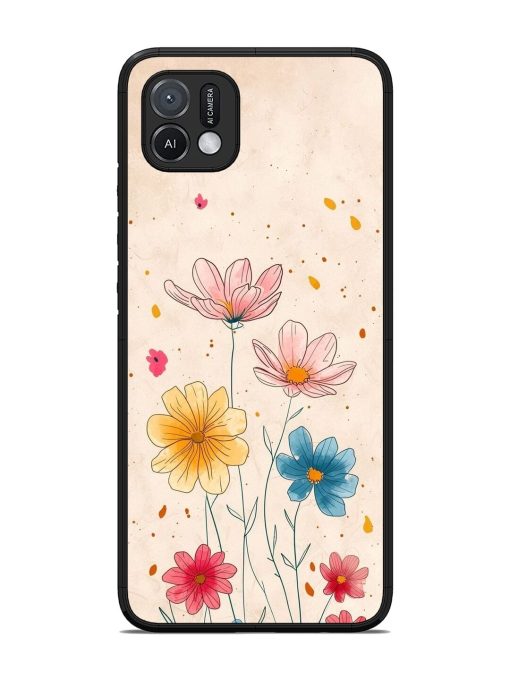 Delicate Bloom Glossy Soft Edge Case for Oppo A16K