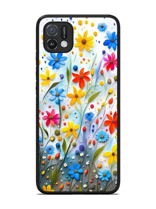 Vibrant Floral Glossy Soft Edge Case for Oppo A16K