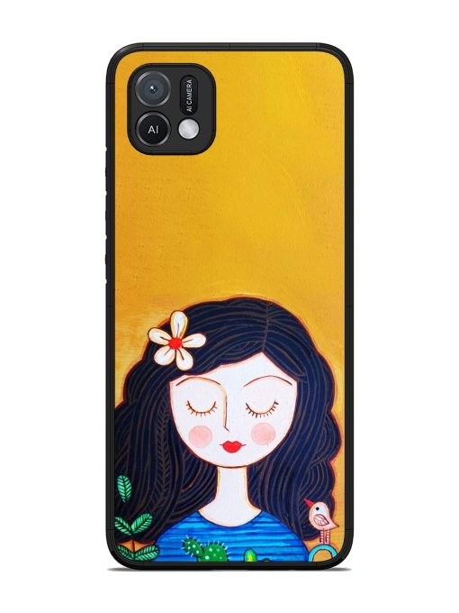 Girl Illustration Glossy Soft Edge Case for Oppo A16K