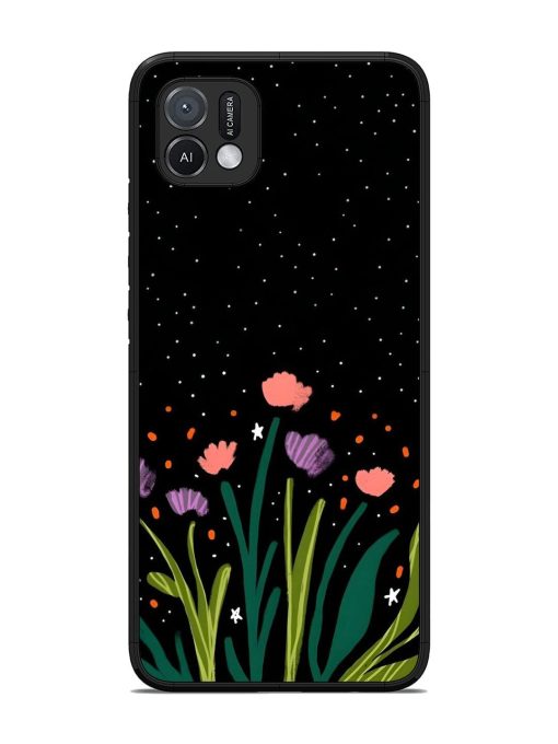 Midnight Bloom Glossy Soft Edge Case for Oppo A16K