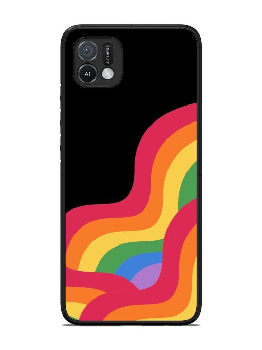 Wavy Rainbow Glossy Soft Edge Case for Oppo A16K