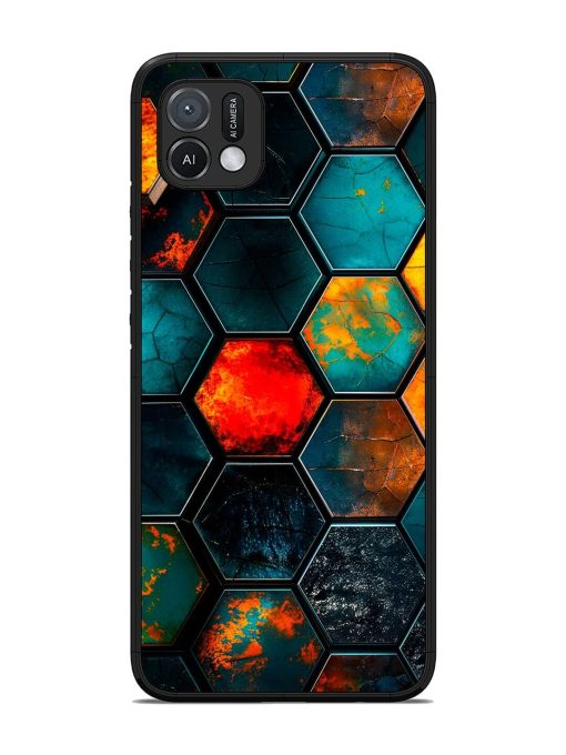 Hexagon Hive Glossy Soft Edge Case for Oppo A16K