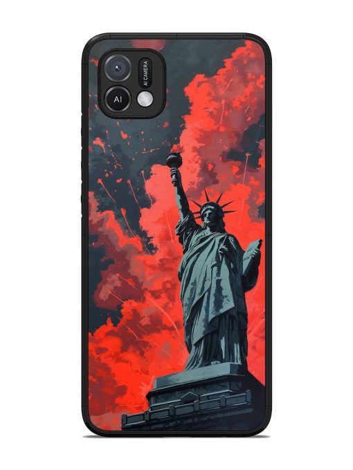 Lady Liberty'S Firework Finale Glossy Soft Edge Case for Oppo A16K