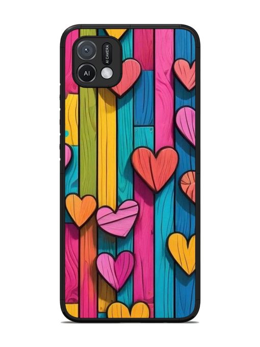 Rainbow Of Hearts Glossy Soft Edge Case for Oppo A16K