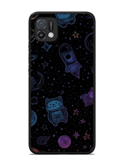 Cosmic Cat Chaos Glossy Soft Edge Case for Oppo A16K