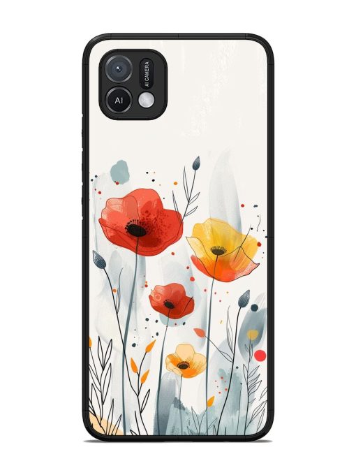 Poppy Fields Glossy Soft Edge Case for Oppo A16K