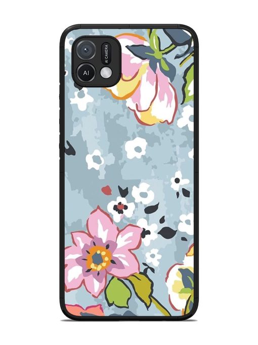 Floral Fantasy Glossy Soft Edge Case for Oppo A16K