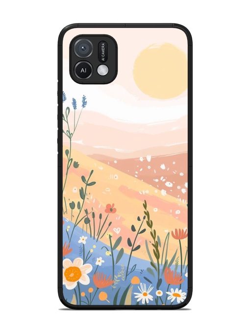 Golden Hour Blooms Glossy Soft Edge Case for Oppo A16K