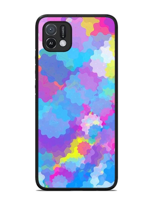 Psychedelic Cloud Burst Glossy Soft Edge Case for Oppo A16K