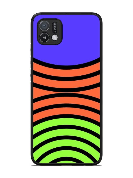 Psychedelic Stripe Symphony Glossy Soft Edge Case for Oppo A16K