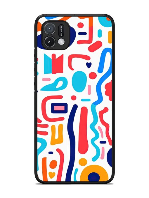 Whimsical Doodle Chaos Glossy Soft Edge Case for Oppo A16K