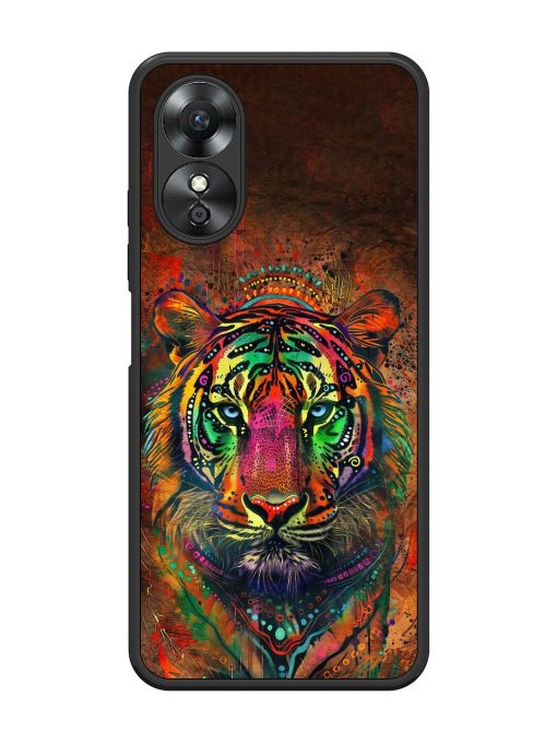 Cosmic Tiger Glossy Soft Edge Case for Oppo A17 Chachhi