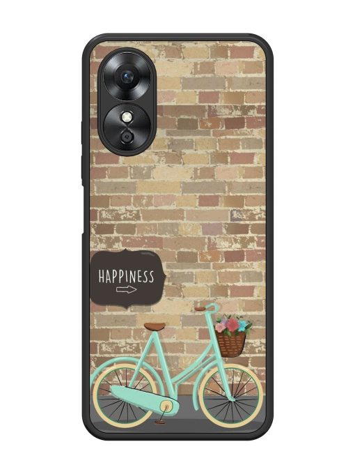 Pedaling Towards Happiness Glossy Soft Edge Case for Oppo A17 Chachhi