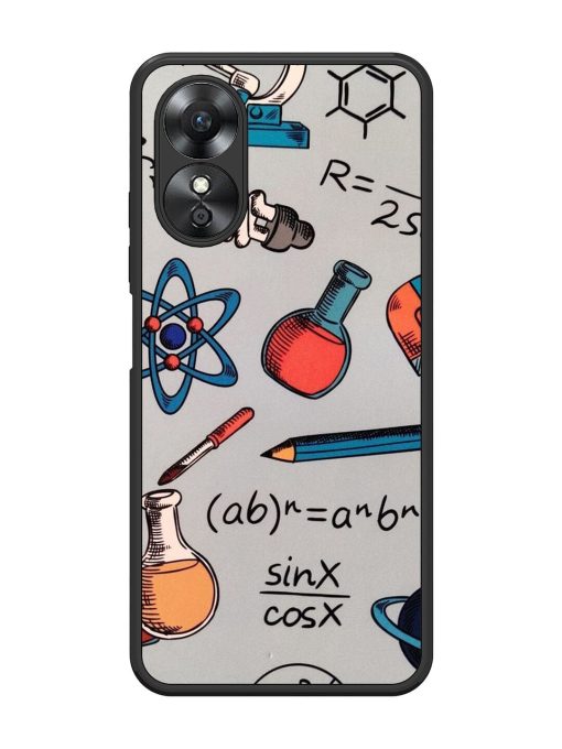 Science Doodle Glossy Soft Edge Case for Oppo A17 Chachhi