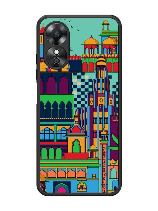 Indian Tapestry Glossy Soft Edge Case for Oppo A17 Chachhi