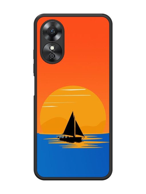 Sunset Sail Glossy Soft Edge Case for Oppo A17 Chachhi