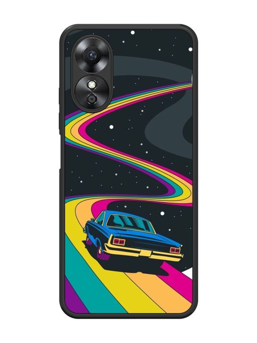 Rainbow Road Glossy Soft Edge Case for Oppo A17 Chachhi