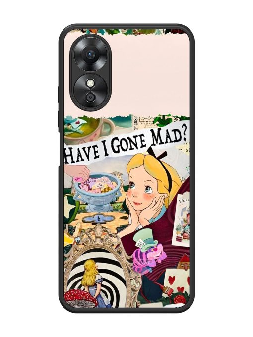 Mad Hatter'S Collage Glossy Soft Edge Case for Oppo A17 Chachhi