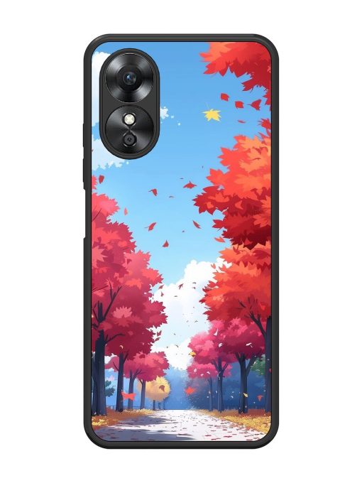 Autumn'S Embrace Glossy Soft Edge Case for Oppo A17 Chachhi