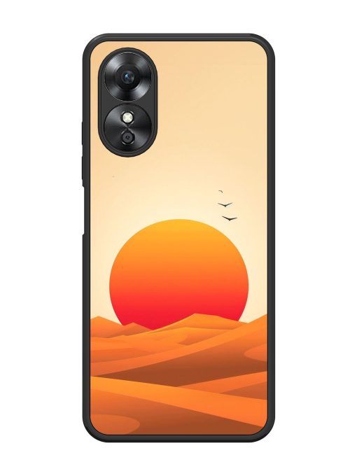 Desert Sunset Glossy Soft Edge Case for Oppo A17 Chachhi