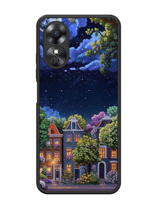 Moonlit Streets Glossy Soft Edge Case for Oppo A17 Chachhi