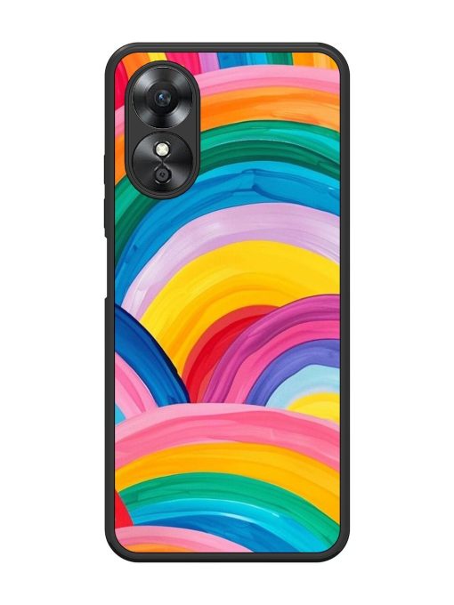 Rainbow Symphony Glossy Soft Edge Case for Oppo A17 Chachhi