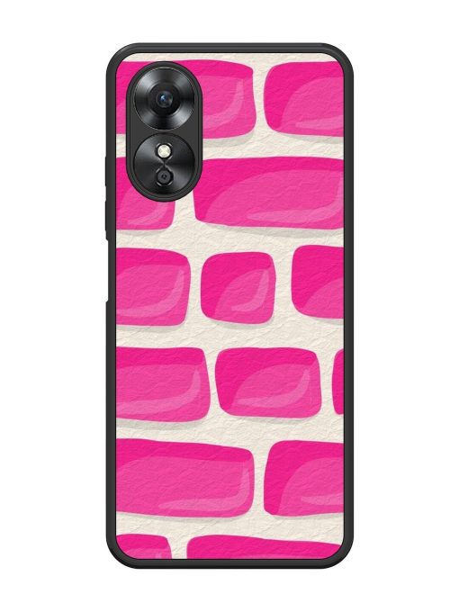 Pink Brick Wall Glossy Soft Edge Case for Oppo A17 Chachhi