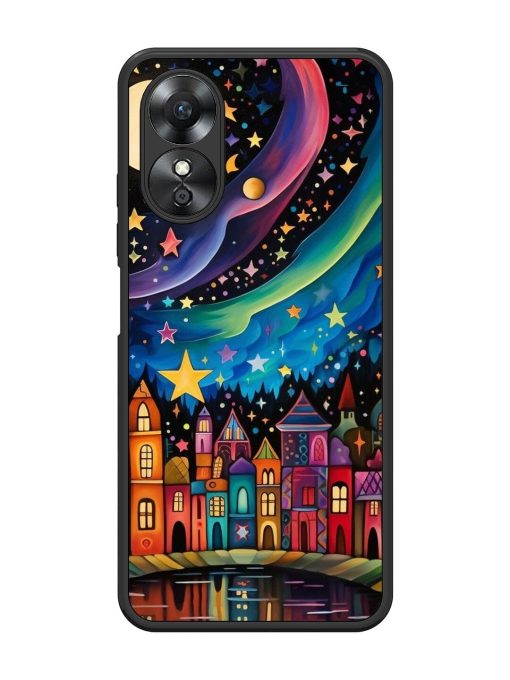 Starlit Village Glossy Soft Edge Case for Oppo A17 Chachhi