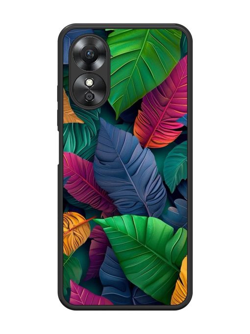 Tropical Tapestry Glossy Soft Edge Case for Oppo A17 Chachhi