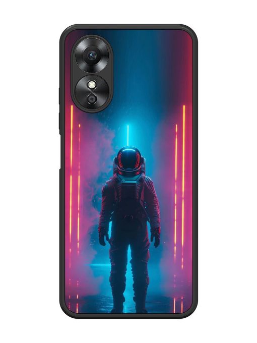 Neon Astronaut Glossy Soft Edge Case for Oppo A17 Chachhi