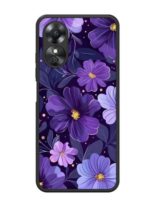 Purple Paradise Glossy Soft Edge Case for Oppo A17 Chachhi