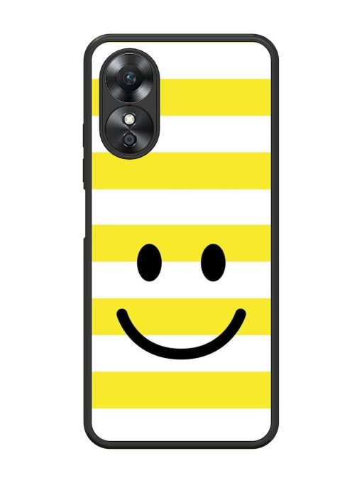 Smiling Stripes Glossy Soft Edge Case for Oppo A17 Chachhi