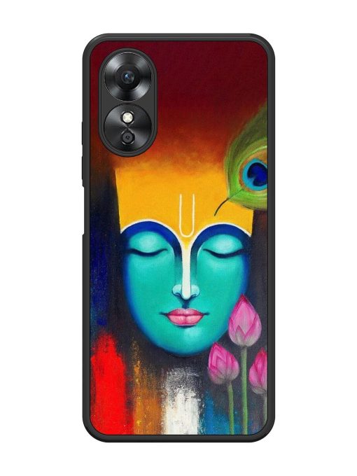 Divine Tranquility: The Face Of Krishna Glossy Soft Edge Case for Oppo A17 Chachhi