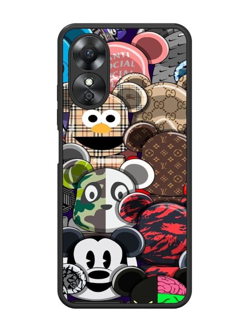 Streetwear Bearbrick Extravaganza Glossy Soft Edge Case for Oppo A17 Chachhi