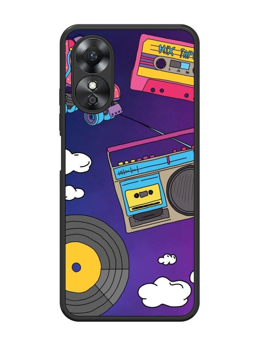 Retro Vibes Glossy Soft Edge Case for Oppo A17 Chachhi