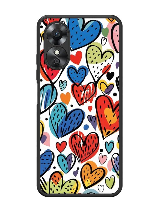 Heartfelt Harmony Glossy Soft Edge Case for Oppo A17 Chachhi