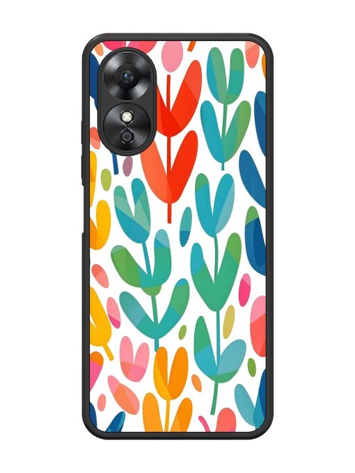 Rainbow Of Blooms Glossy Soft Edge Case for Oppo A17 Chachhi