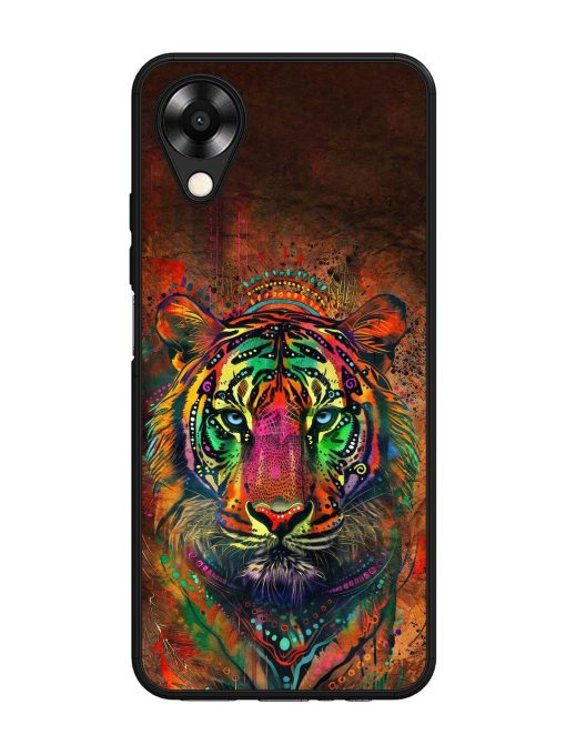 Cosmic Tiger Glossy Soft Edge Case for Oppo A17K Chachhi