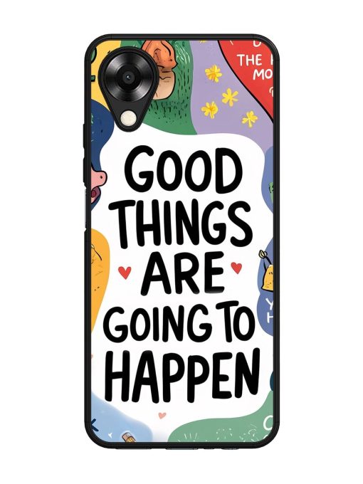 Uplifting Scribbles Glossy Soft Edge Case for Oppo A17K Chachhi