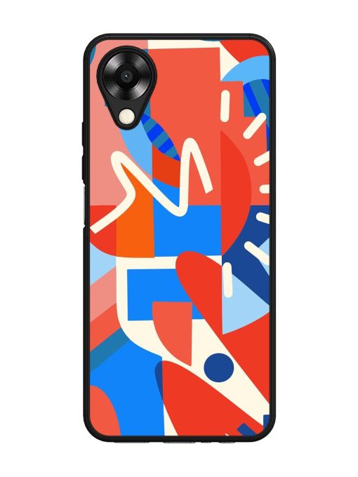 Abstract Harmony Glossy Soft Edge Case for Oppo A17K Chachhi