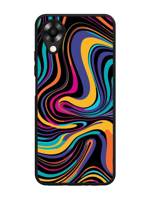 Psychedelic Swirl Glossy Soft Edge Case for Oppo A17K Chachhi