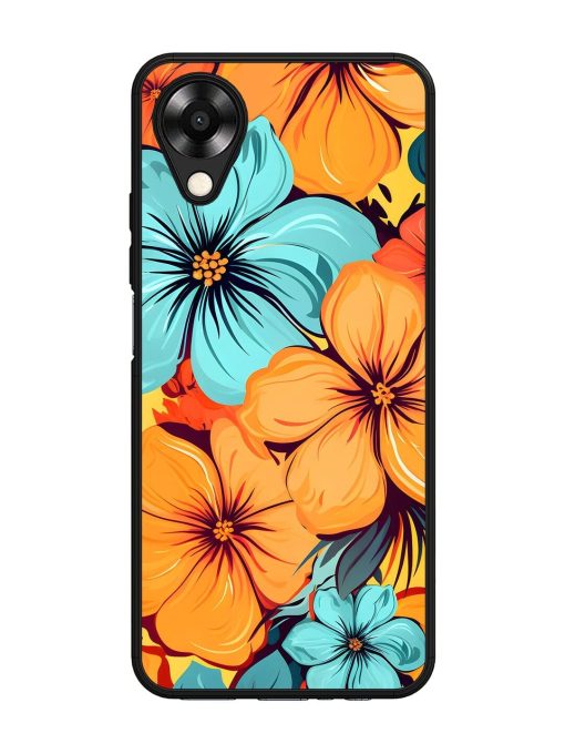 Tropical Bloom Glossy Soft Edge Case for Oppo A17K Chachhi